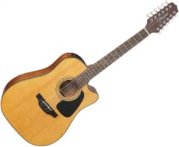 Takamine GD30CE-12NAT Dreadnought Guitarra elétrica acústica com corte de 12 cordas