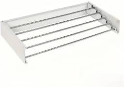 Varal Teto Retrátil Dobrável Todo de Resistente e Fácil de Instalar, Ideal para Varanda/Casa, Economiza Espaço (80 cm Com 5 Varetas)