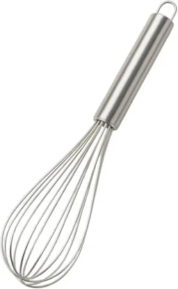 Fouet Fuê Aço Inox Batedor Claras Ovos Molhos Cremes Resistente Ergonômico Cozinha Gourmet Utensílio Profissional