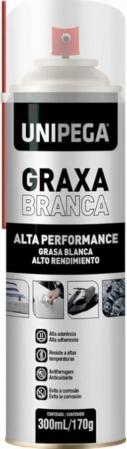 Graxa Em Spray De Alta Performance Lubrificação Branca 300ml