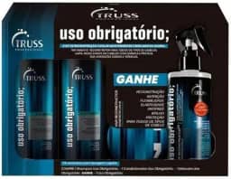 Kit Truss Reconstrução Capilar Uso Obrigatório | Tratamento Intensivo com Shampoo, Condicionador, Máscara e Leave-in para Força, Brilho e Redução de Quebra
