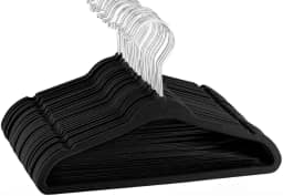 Kit 100/50/30 Cabides Veludo Para Roupas Antideslizante Resistente Aveludado Preto Adulto Rotação 360(50)