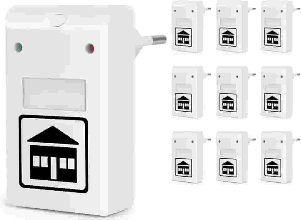 100-240V, 10Pcs, Repelente Ultrassonico, Repelente Eletrônico, Kit Repelente Eletrônico de Tomada, Insetos Ultrassônico, para Mosquitos, Ratos, Baratas, Ratos, Insetos, Aranha, Formiga, Moscas
