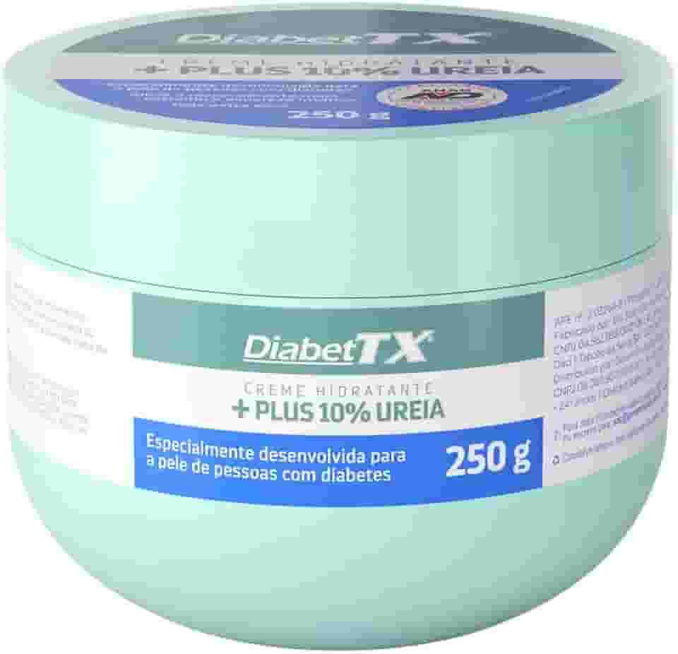 Diabet TX Creme Hidratante Corporal para Pele de Diabéticos com Uréia, Tratamento Intensivo para Reduzir Aspereza, Promove Bem-estar e Suavidade da Pele, Hidratação Profunda 250 g 1-Pack