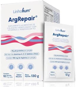 ArgRepair | Suplemento Alimentar de Colágeno Hidrolizado com Vitaminas e Minerais em Pó | Caixa com 10 sachês | Sabor Neutro