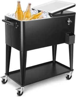 75L, Cooler Termico, Caixa Termica, Cooler, Caixa Térmica, Culer Termico, Caixa Termica com Rodinhas, Termica, Cooler com Rodinhas, Preto, 76.5 * 37 * 85 cm