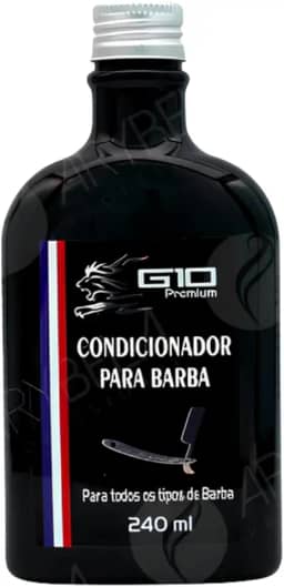 G10 Premium Condicionador para Barba, 240ml, Proteção contra Ressecamento, Redução de Frizz