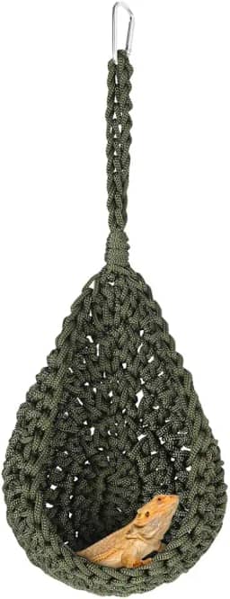 MiOYOOW Rede de dragão barbudo, cama de réptil pendurada, acessórios de tanque de répteis para pequenos animais anfíbios, lagartos, lagartixas, cobras