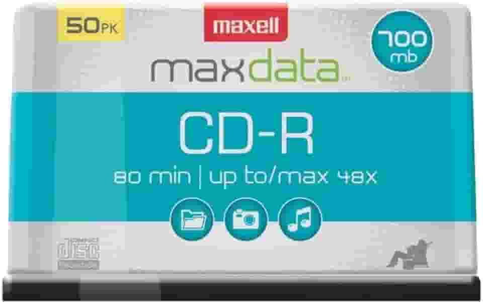Maxell 623251/648250 700MB CD-Rs de 80 minutos (eixo de 50 ct), azul