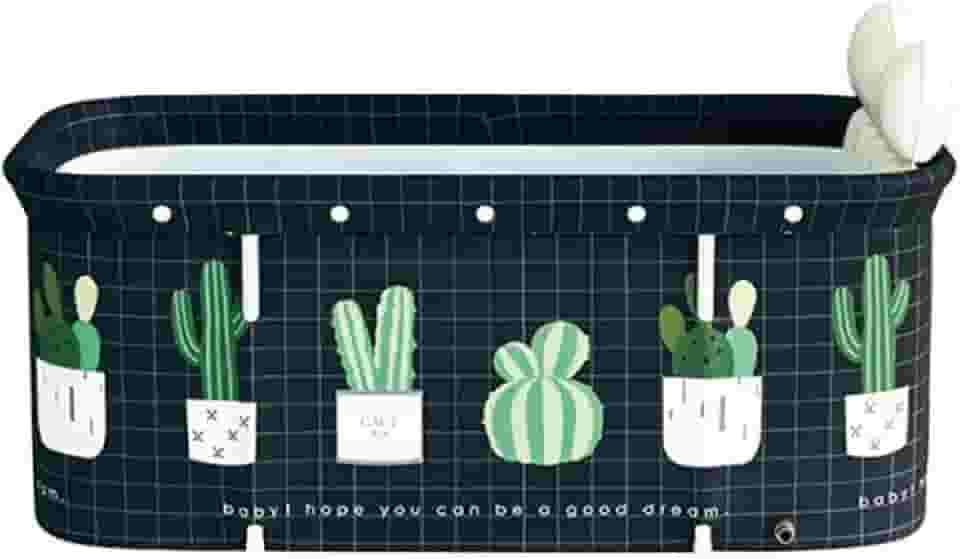 Banheira Ofurô Dobrável Portátil Retangular PVC Com Encosto Inflável Cactos VG+