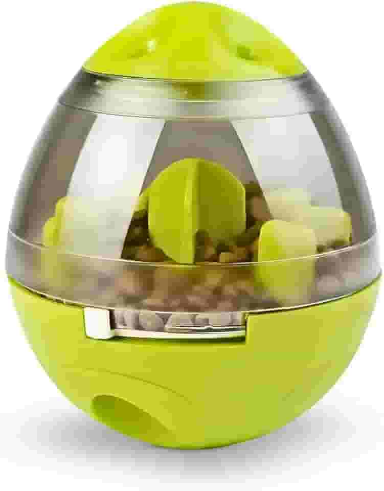 Brinquedo Interativo para Cães, Dispensador de Petiscos e Ração, Verde, 12 x 9,8 cm