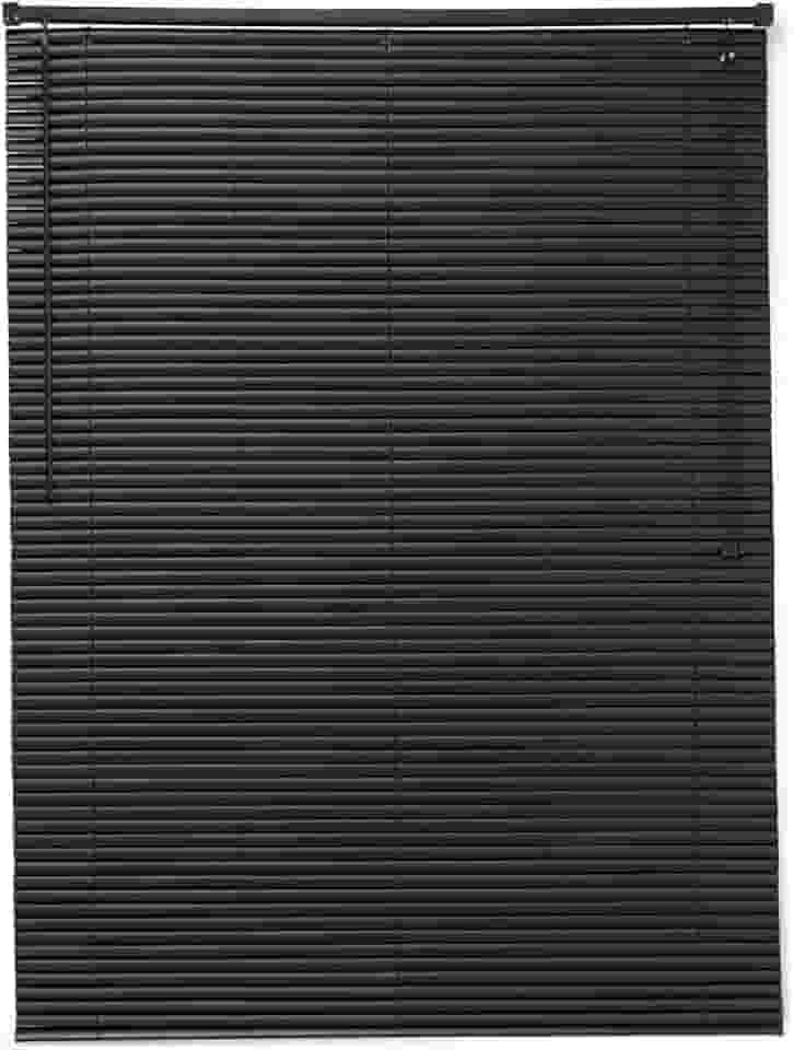 Persiana Horizontal de PVC Largura 1,30 x Altura 80cm na Cor Preta para Salas, Quartos e Escritórios.