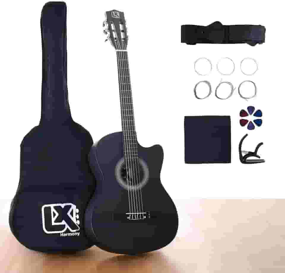 Violão Clássico Acústico Cutaway 38” para Iniciantes - Kit Completo