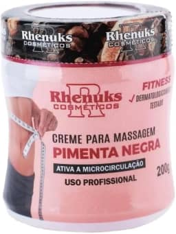 Pimenta Negra - Gel Creme para Massagem Redução de Medidas 200g