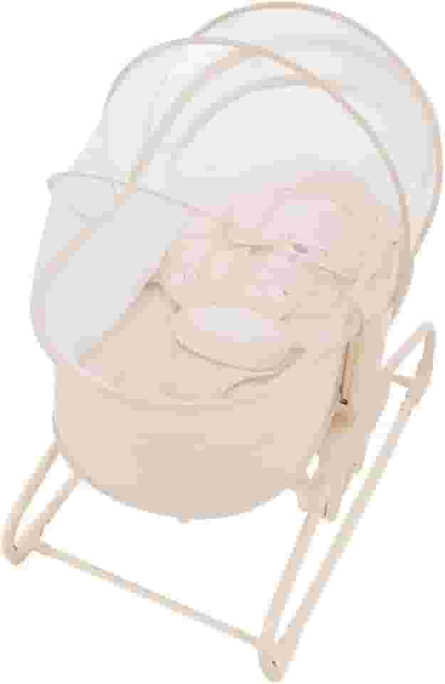 MASTELA Cadeira Moisés Giratória 360° 4 em 1 Berço Balanço Automático, Timer, Músicas, Até 18kg - Bege