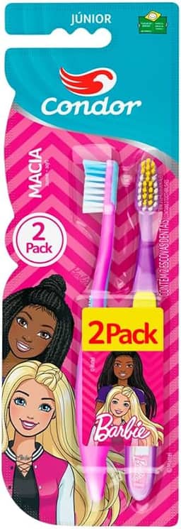 Condor Escova Dental infantil Acima 4 Anos Jr Lv2 Pg1 Barbie