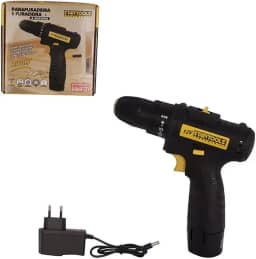 Furadeira Parafusadeira 12V Recarregável com Mandril 10mm, LED, Torque Ajustável