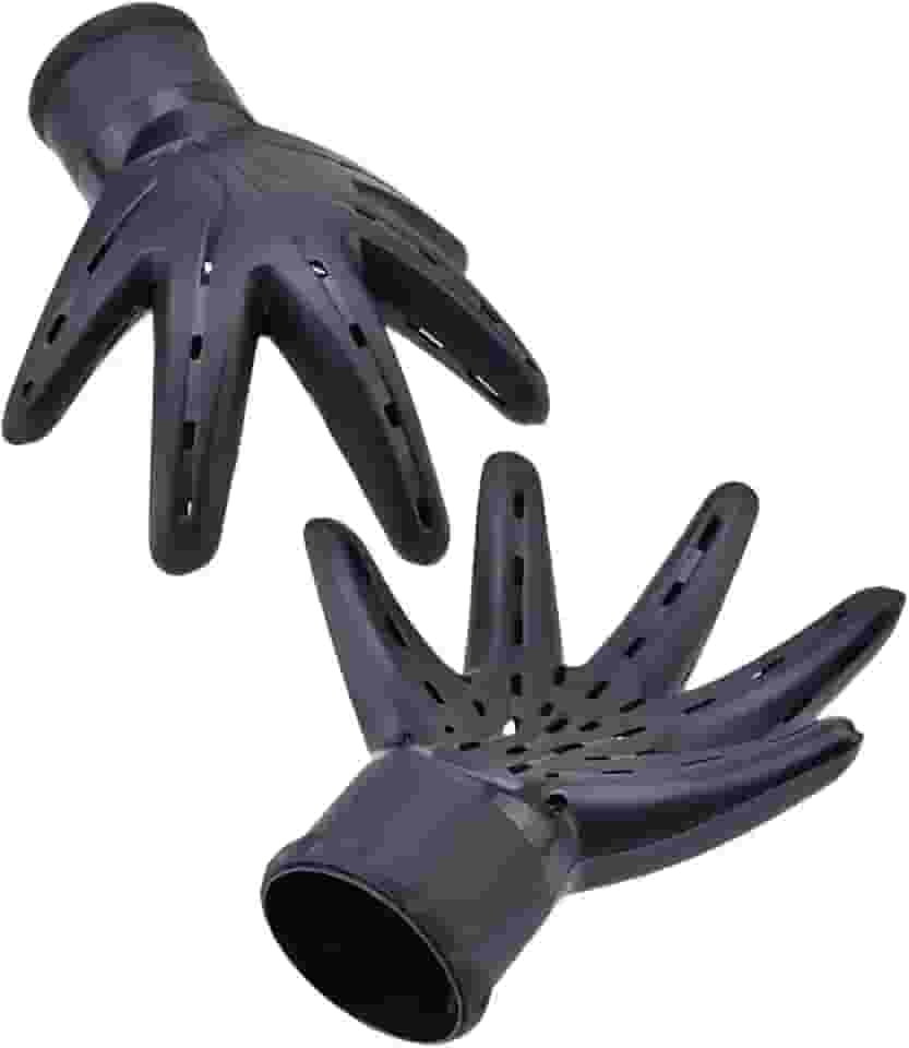 Difusor de Cabelo em Forma de Mão Profissional | Acessório Universal para Secador, Reduz Frizz e Define Cachos | Ideal para Cabelos Encaracolados ou Ondulados (Preto)