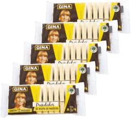 Prendedores de madeira Gina para roupas tecidos varal lençol 60 unidades