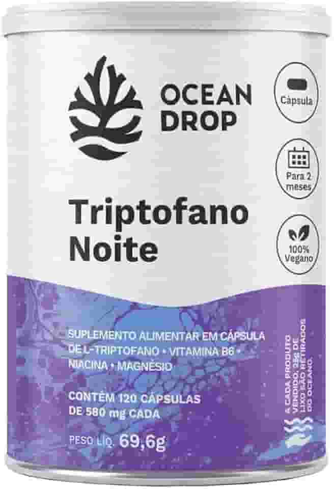 Triptofano Noite Ocean Drop com Niacina e Magnésio - 120 cápsulas de 580mg