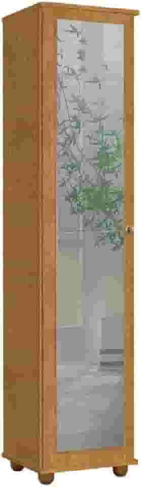 Armário e Sapateira Multiuso Marrie com Espelho 1 Porta J&A (Nature)