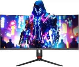 Monitor Gamer Hi Level Elite Curvo 34" ELED, 180Hz, 1ms, HDR, Freesync e G-sync, Preto - HL34R180C