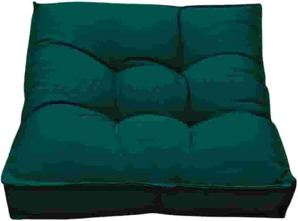 Almofada Futon 40x40 Quadrado Assento Banco Shelter(Verde Oliva)