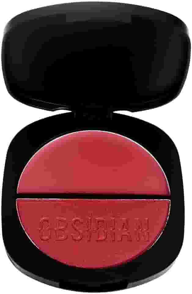 Blush Duo Gemini Obsidian Ruby Rose - Texturas Cremosa e Compacta, Acabamento Versátil e Natural, Longa Duração, 4,7g (OG1)