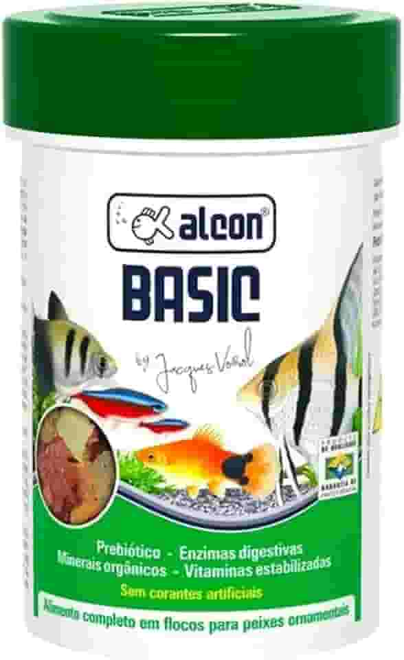 Ração Para Peixe Basic Alcon 50g em Flocos Alcon Para Peixes