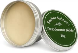 Desodorante Sem Alumínio com Óleos Essenciais e Argila Branca Clareador Anti Odor - Senhor Saboeiro 50g