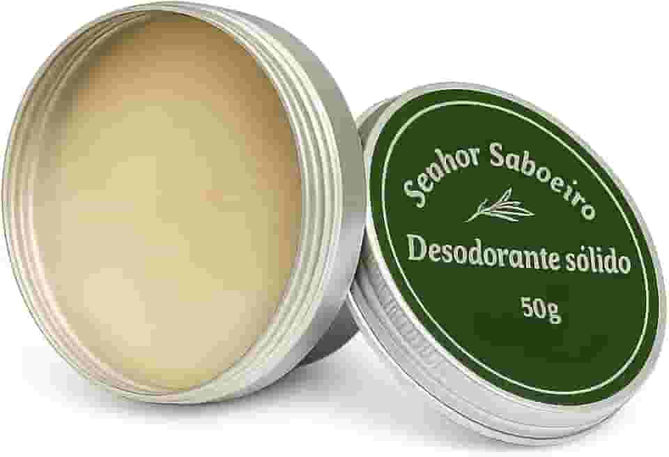 Desodorante Sem Alumínio com Óleos Essenciais e Argila Branca Clareador Anti Odor - Senhor Saboeiro 50g