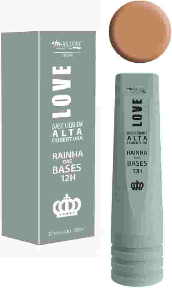Base Líquida Alta Cobertura Rainha Das Bases 12 Horas Cor 607,Max Love