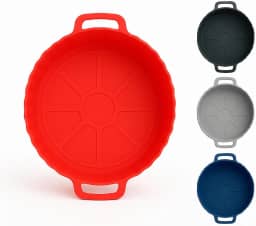 Kit 2 Formas de Silicone para Air Fryer Reutilizáveis com Alça | Antiaderente, Resistente ao Calor, Uso em Forno e Micro-ondas | Fácil de Limpar e Ecológico