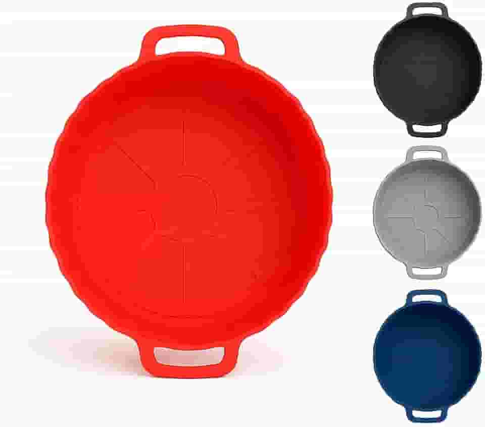 Kit 2 Formas de Silicone para Air Fryer Reutilizáveis com Alça | Antiaderente, Resistente ao Calor, Uso em Forno e Micro-ondas | Fácil de Limpar e Ecológico
