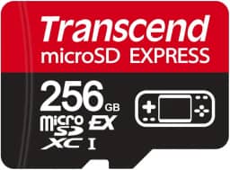 Transcend Cartão expresso microSD de 256 GB, até 900 MB/s, para dispositivos Nintendo Switch 2/AR VR, cartão de memória de vídeo 4K 8K UHD para ROG Ally/Steam Deck/MSI Claw/GoPro/Insta360/DJI/Drone