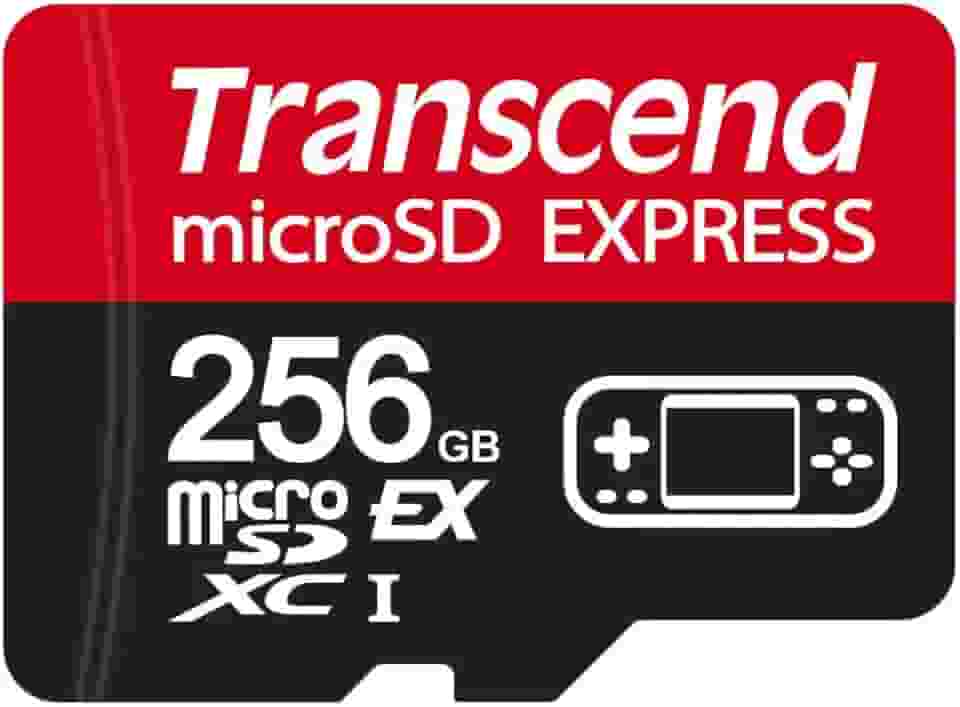 Transcend Cartão expresso microSD de 256 GB, até 900 MB/s, para dispositivos Nintendo Switch 2/AR VR, cartão de memória de vídeo 4K 8K UHD para ROG Ally/Steam Deck/MSI Claw/GoPro/Insta360/DJI/Drone