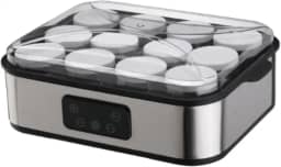 SiaBiced Iogurteira, Queijeira, Iogurteira Caseira, Utensílios para Iogurte Caseiro com 12 Potes de Vidro, Grego Compacto para Loja de Eletrodomésticos de