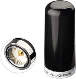 Bingfu Antena de rádio móvel de rádio de banda dupla VHF UHF 136-174MHz 400-470MHz rádio amador baixo perfil NMO montagem antena para carro caminhão ham rádio móvel rádio bidirecional marinho VHF rádio VHF