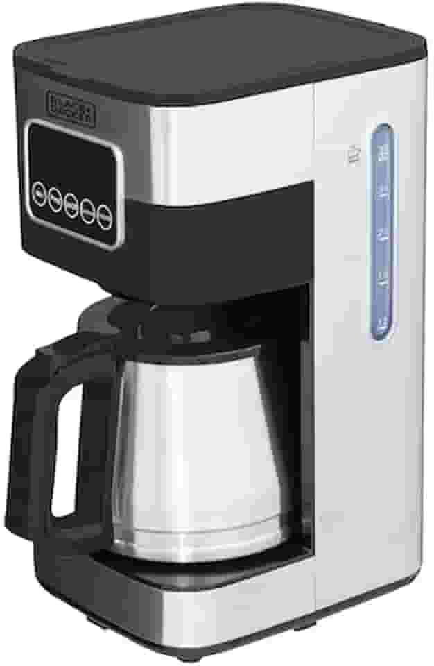 BLACK+DECKER Cafeteira Elétrica 220 V Inox, Filtro Permanente e Lavável, Capacidade 1,5 L, Ate 38 Cafézinhos, Painel Digital, Modelo CM350G-B2