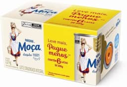Pack Leite Condensado MOÇA Integral Lata 395g com 6 unidades