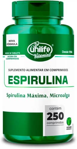 Espirulina Unilife 250 Comprimidos 1000mg