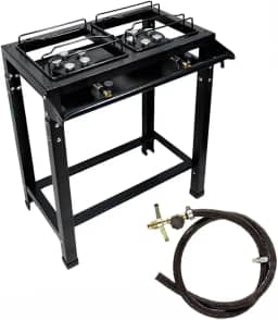 Roa Fogão Industrial 2 Bocas Jr Alta Pressão Preto C/Mangueira