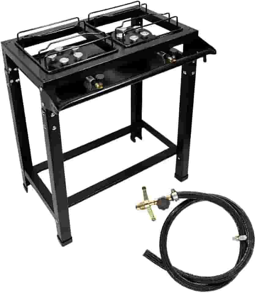 Roa Fogão Industrial 2 Bocas Jr Alta Pressão Preto C/Mangueira