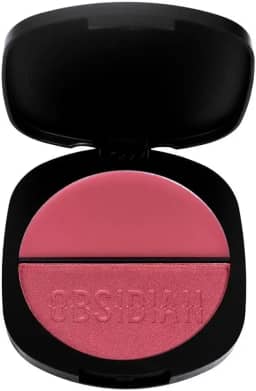 Blush Duo Gemini Obsidian Ruby Rose - Texturas Cremosa e Compacta, Acabamento Versátil e Natural, Longa Duração, 4,7g (OG4)