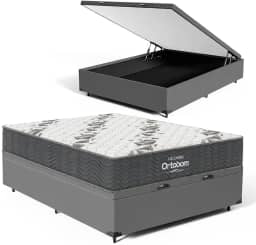 Cama Box Baú com Colchão de Espuma D33 Ortobom Airtech 100 (Casal)