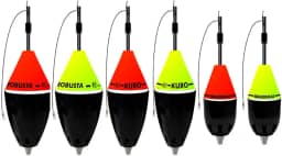 JR Pesca Kit 6 Boias Cevadeiras Robusta Kuro Brabinha Cores Variadas Alta Performance para Pesca