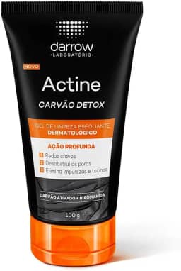DARROW ACTINE CARVÃO DETOX GEL DE LIMPEZA ESFOLIANTE DERMATOLÓGICO