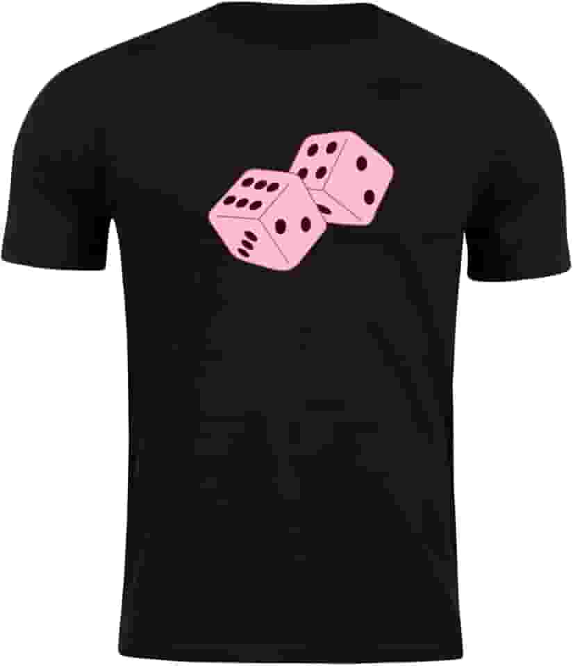 Camiseta algodão dado rosa camisa gamer geek divertida jogos