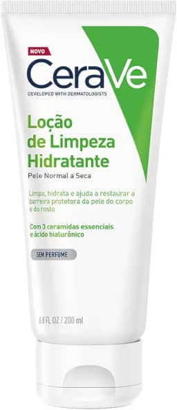 CeraVe, Loção de Limpeza Hidratante de Banho, Sem Espuma,