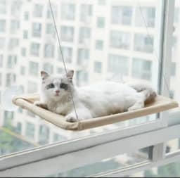 Cama de Janela Suspensa para Gatos com Ventosa